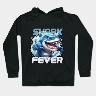 Shark Fever Splash Tee Hoodie